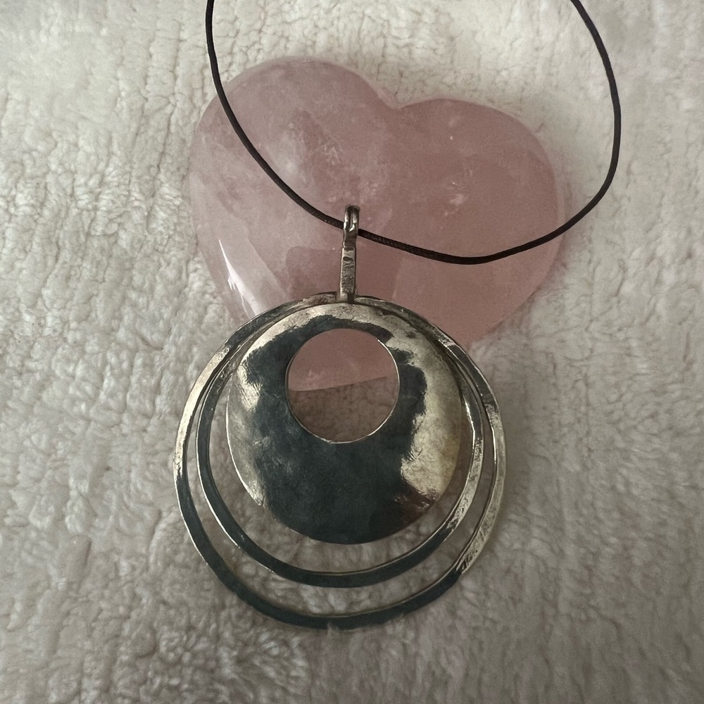 NWT Retired SILPADA ‘Circles Perspectiva’ .925 Silver Pendant Necklace